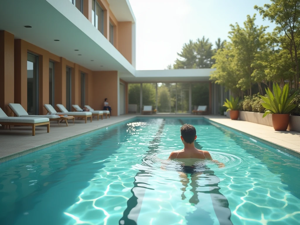 Ruhebereich neben dem Wasser